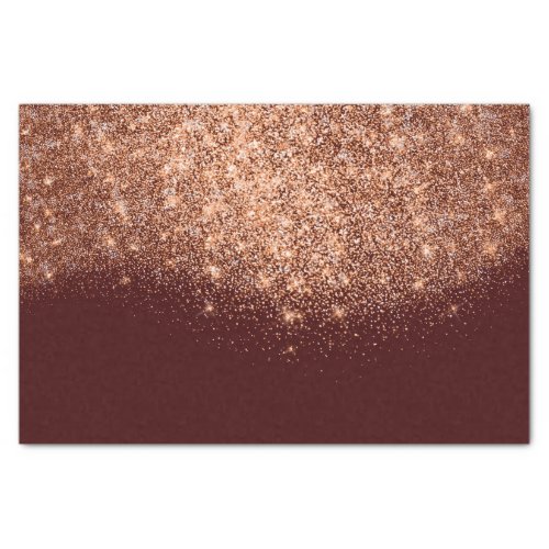 Rose Gold Copper Metallic Glitter Burgundy Maroon Tissue Paper