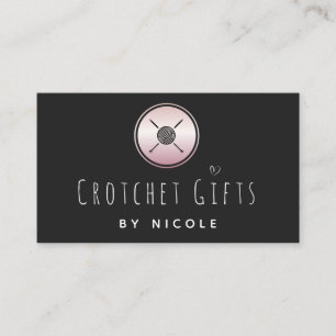 Rose Gold Crotchet Knitting Handmade Gifts Modern Business Card