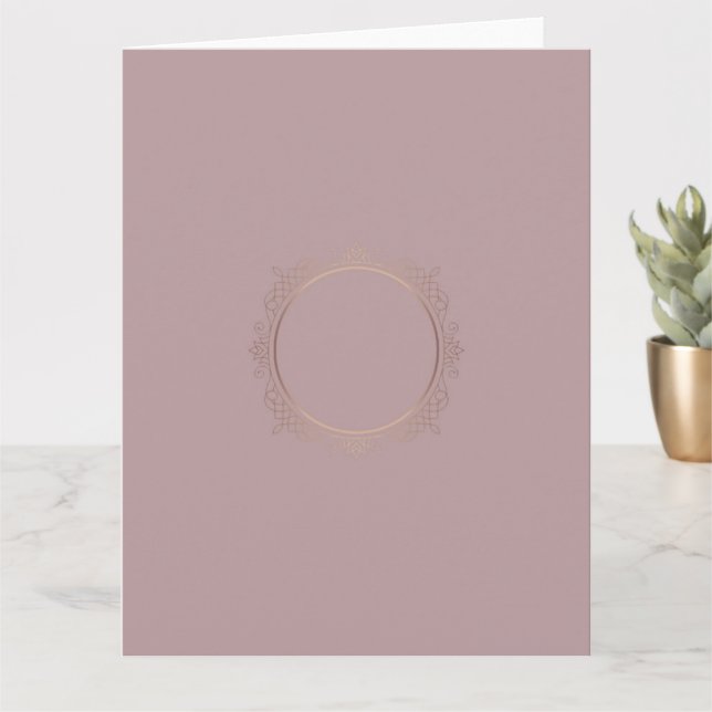 Rose Gold Custom Elegant Trendy Blank Template (Small Plant)