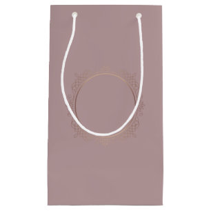 Rose Gold Custom Elegant Trendy Blank Template Small Gift Bag