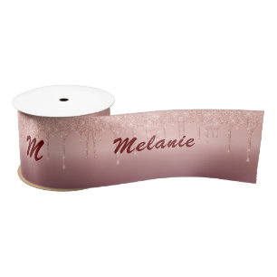 Rose Gold Custom Letter Your Name Gift Ribbon