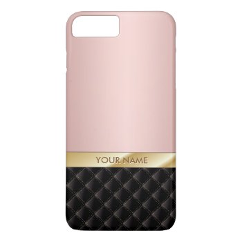 Rose Gold Custom Name Luxury Iphone 8 Plus/7 Plus Case by caseplus at Zazzle