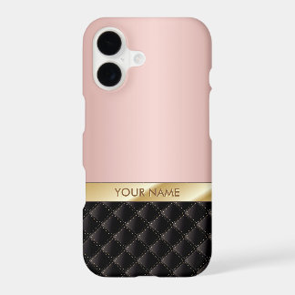 Rose Gold Custom Name Luxury iPhone 17 Case