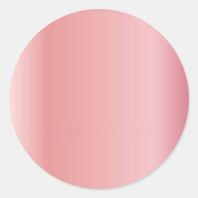 Rose Gold Custom Text Upload Logo Blank Template Classic Round Sticker (Front)