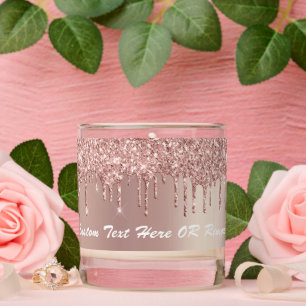 Rose Gold Custom Text Your Gift Scented Candle