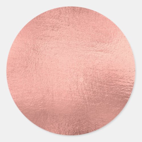 Rose Gold Custom Trendy Classic Round Sticker