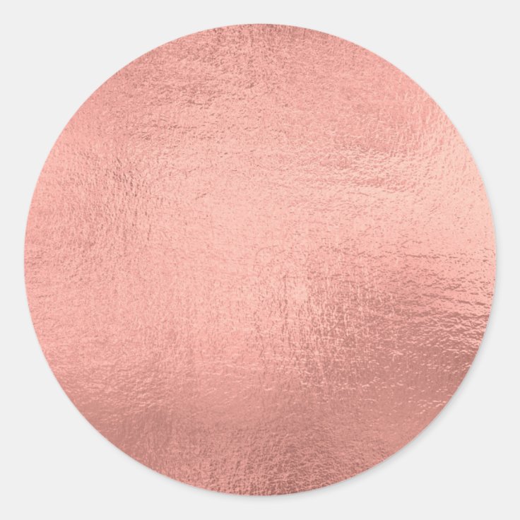 Rose Gold Custom Trendy Classic Round Sticker Zazzle