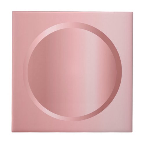 Rose Gold Customizable Image Template Elegant Ceramic Tile