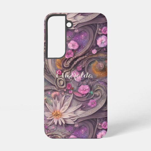 Rose Gold Daisy and Pansies Elegant Floral  Samsung Galaxy S22 Case