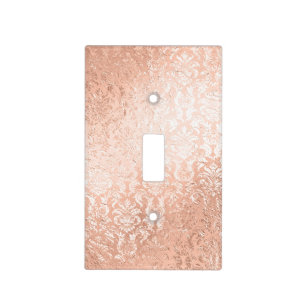 Rose Gold Damask  Light Switch Cover