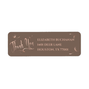 Rose Gold Dandelion Simple and Elegant Wedding Label