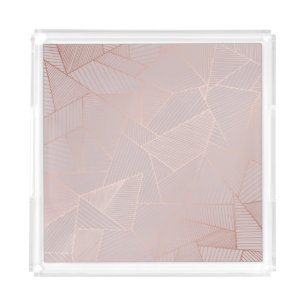 Rose gold decorative background, elegant. acrylic tray
