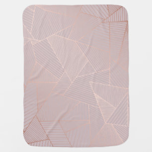 Rose gold decorative background, elegant. baby blanket