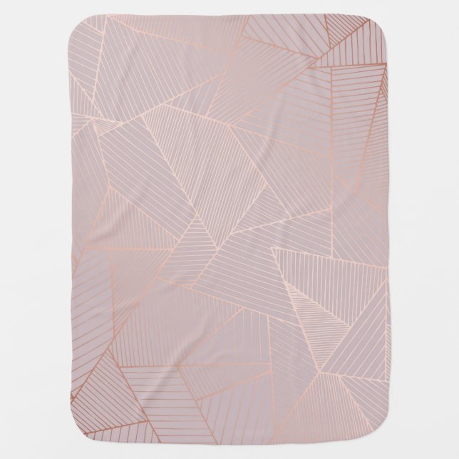 Rose gold decorative background, elegant. baby blanket (Front)