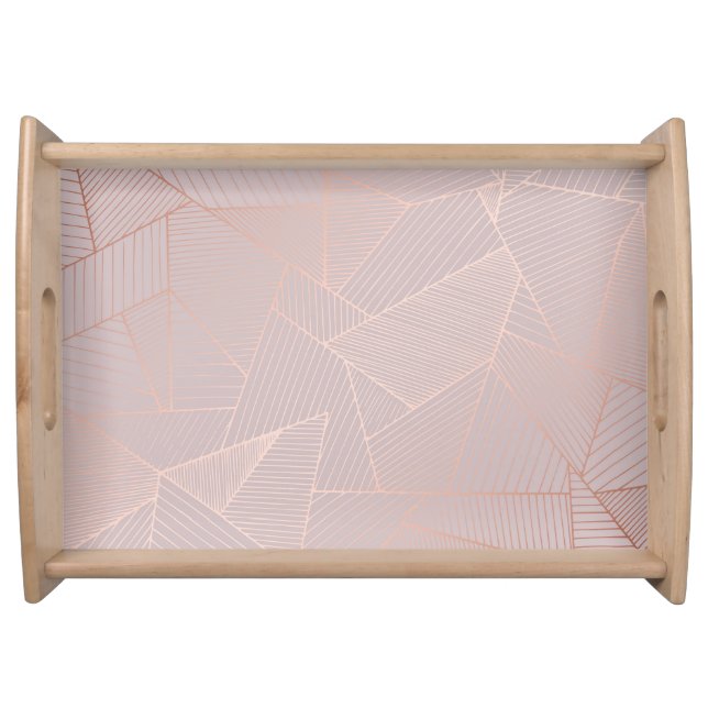 Rose gold decorative background, elegant. serving tray (Front)