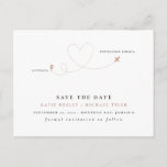 Rose Gold Destination Wedding Save The Date Announcement Postcard at Zazzle