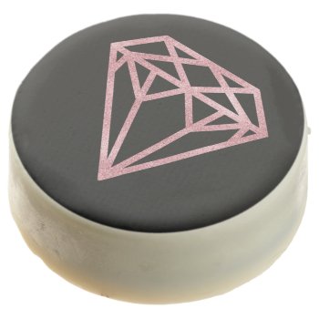 Rose Gold Diamond Chocolate Dipped Oreo by byDania at Zazzle