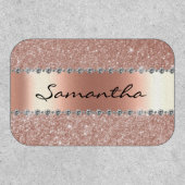 Rose Gold Diamond Glitter Bling Girly Patch (Front)