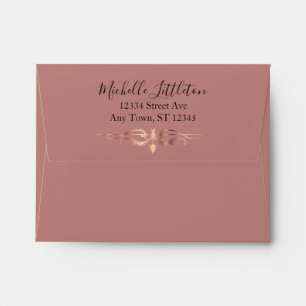 Rose Gold Diamond Pattern Envelope