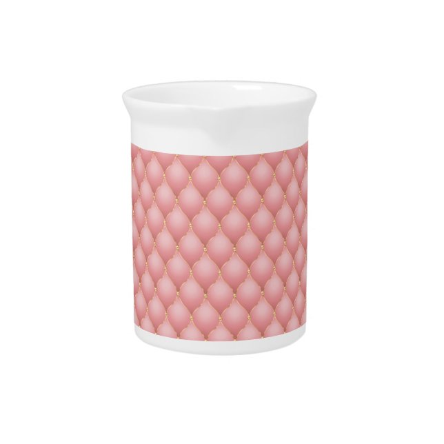 Rose Gold Diamond Tufted Pitcher (Front)