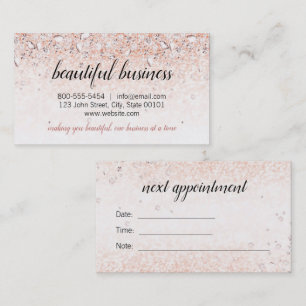 Rose Gold Diamonds Appointment Business Card