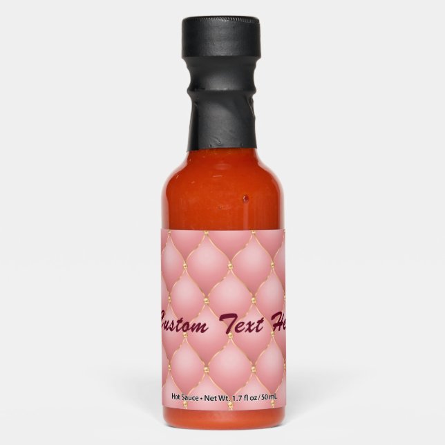 Rose Gold Diamonds Hot Sauces with Custom Text (Front)