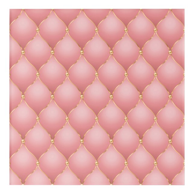 Rose Gold Diamonds Tufted Acrylic Print (Front)