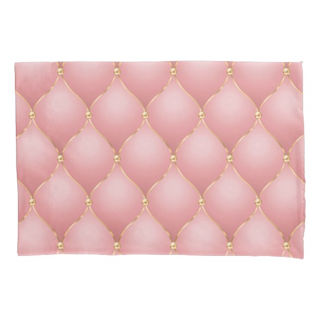 Rose Gold Diamonds Tufted Pillow Case (Front)