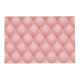 Rose Gold Diamonds Tufted Placemat