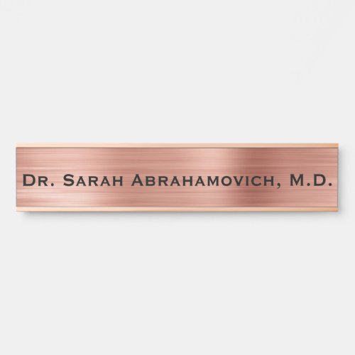 Rose Gold Doctor Doctors Office Door Sign