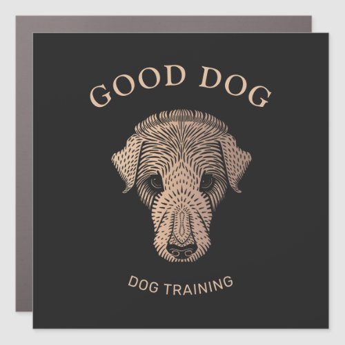 Rose Gold Dog Trainer Training Business Card Car Magnet