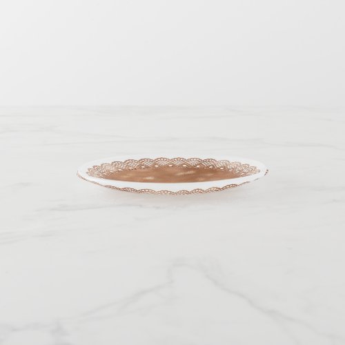 Rose Gold Doily Glass Tinket Tray