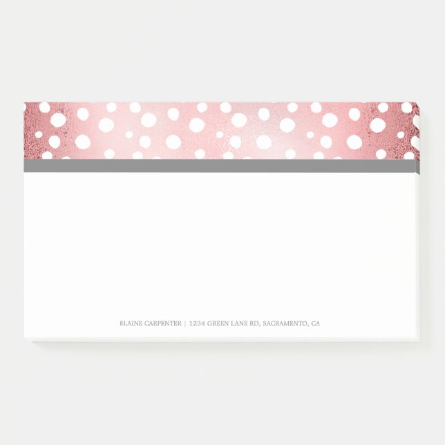 Rose Gold Dots | Personalized Notes (Front)