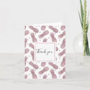 Rose Gold Dots Pineapples Thank you