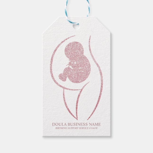 Rose Gold Doula Coach Gift Tags