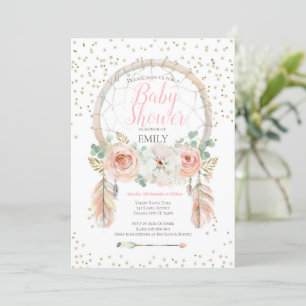 Rose Gold Dream-Catcher Boho Invitation