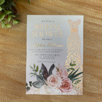 Rose Gold Dress Blush Pink Floral Bridal Shower