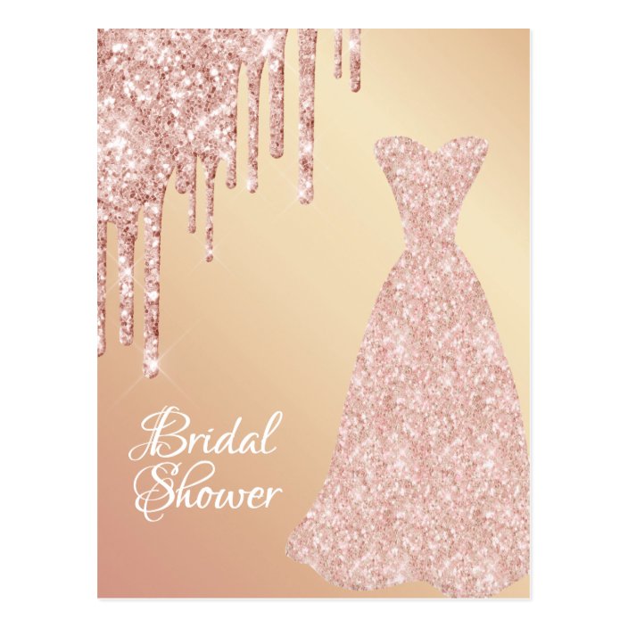 rose gold bridal shower dress