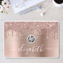 Rose Gold Dripping Glitter Personalized HP Laptop Skin
