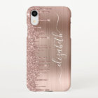 Rose Gold Dripping Glitter Personalized