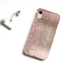 Rose Gold Dripping Glitter Personalized iPhone XR Case