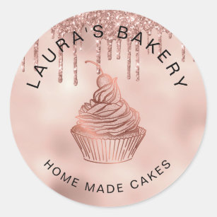 21 PERSONALISED GLOSS CUPCAKE STICKERS HOME BAKING CAKE MAKING WI LABELS