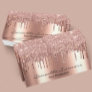 Rose Gold Drips Metal Elegant Customize Glitter Business Card