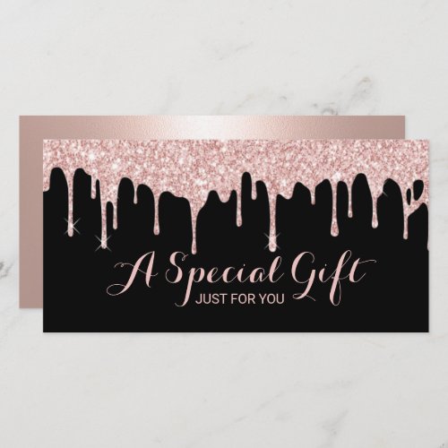 Rose Gold Drips Salon Spa Gift Certificates