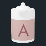Rose Gold Dust Modern Monogram Initial Letter Teapot<br><div class="desc">Plain Minimalist Modern Designs. They're all simple,  attractive,  unique.</div>
