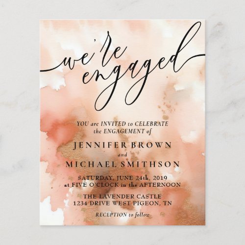 Rose Gold Earthtone Watercolor Flyer