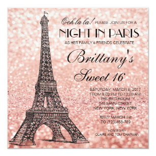 Eiffel Tower Invitations Zazzle