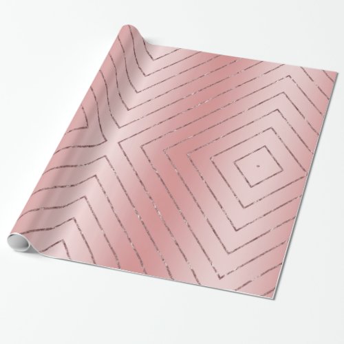Rose Gold Elegance Stripe Design Wrapping Paper