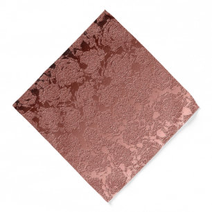 Rose Gold Elegant Beautiful Floral Wedding Bandana