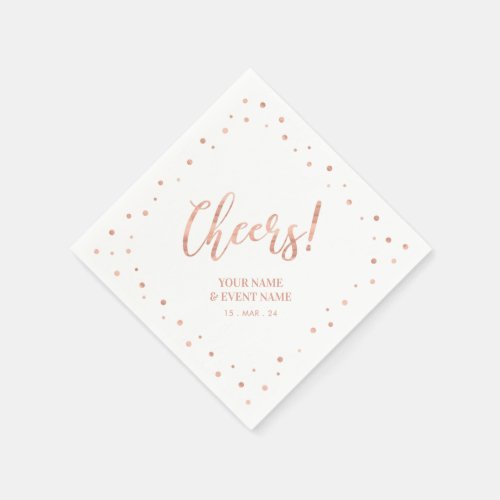 Rose Gold Elegant Classic Cheers All Occasions Napkins